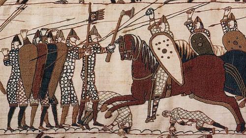 Battle of Hastings, Bayeux Tapestry (by Unknown Artist, Public Domain)